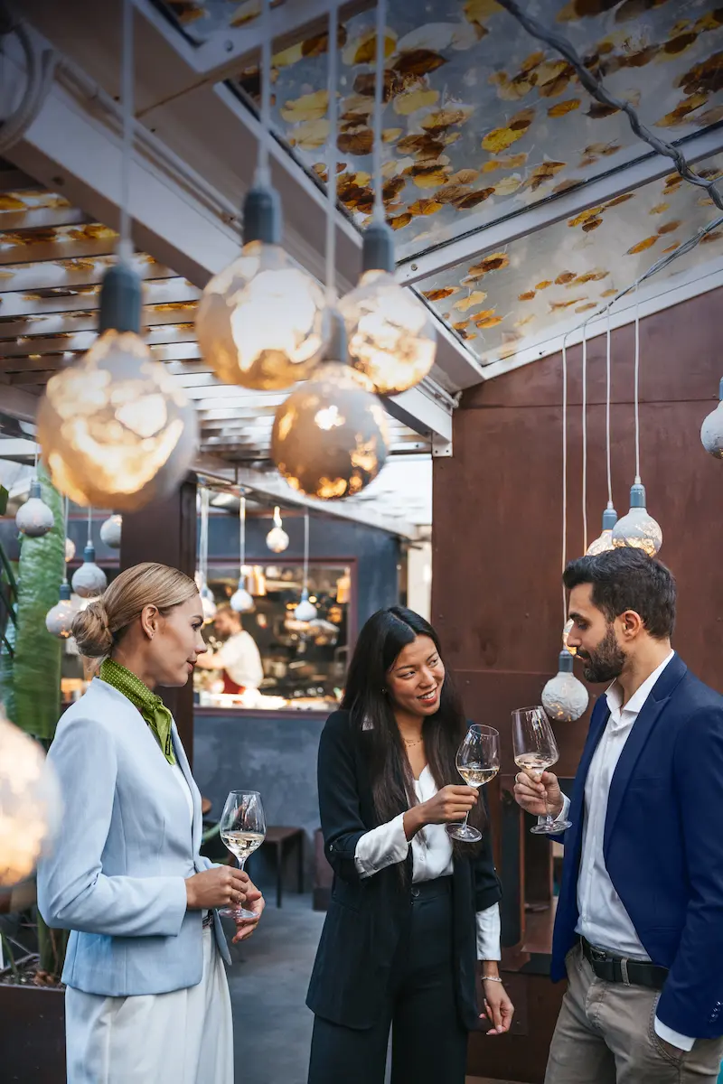 Founders connecting at a premium networking event
