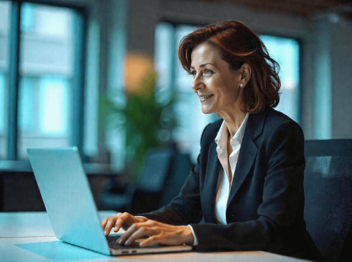 Business professional using Brand Advantage Toolkit